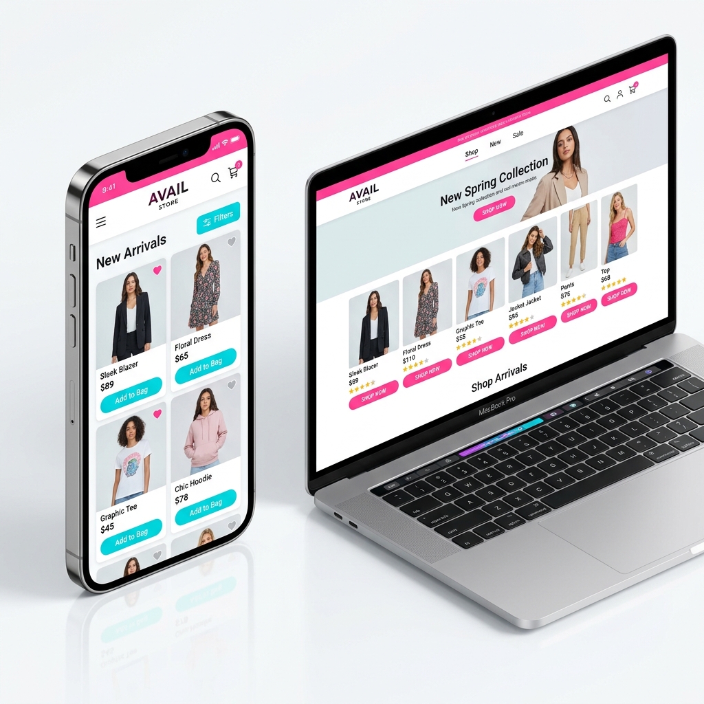 Apex Headless Commerce project mockup