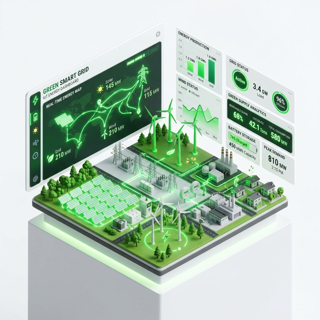 Helios IoT Energy Portal project mockup